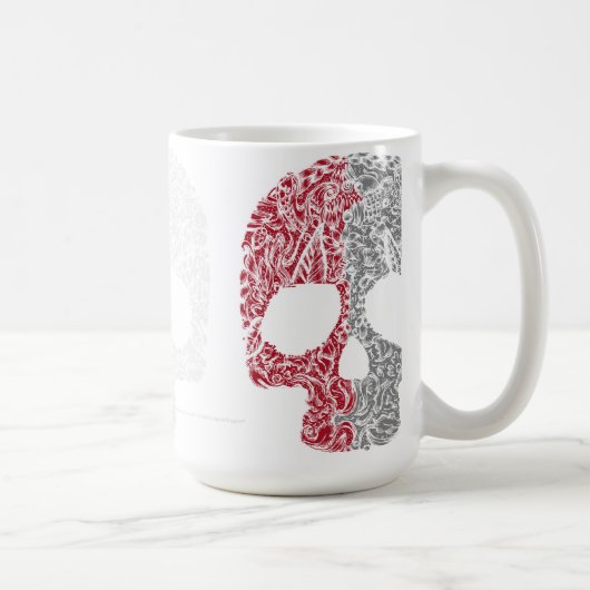 Crânio Estilo Colorido コーヒーマグカップ (右)