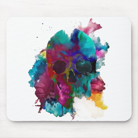 Crânio - Explosão de tinta (Skull - Ink Blast) マウスパッド (正面)