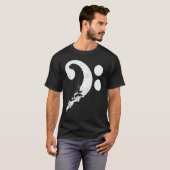 Cranium in Shape of Bass Clef Bassist Guitarist Mu Tシャツ (正面フル)