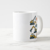 Crank It Up Dig It Lets Roll Construction Machine ジャンボコーヒーマグカップ (正面右)