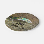 Crankinの古い魚釣りの魅惑を保って下さい ペーパープレート (アングル)