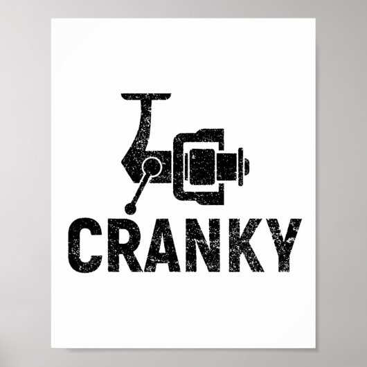 Crankit ルアー - 釣り好きのための面白いギフト ポスター (正面)