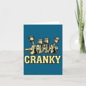 Cranky Car Engine Crankshaft Fathers Day Dad Men H カード (正面)