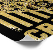 Cranky Car Engine Crankshaft Lover Mechanics Fathe ポスター (角)