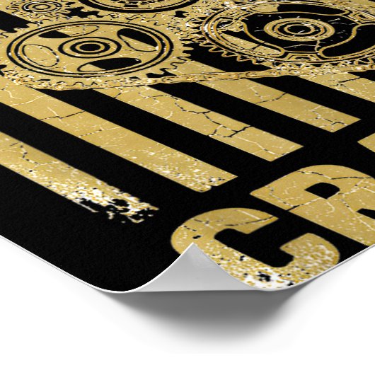 Cranky Car Engine Crankshaft Lover Mechanics Fathe ポスター (角)