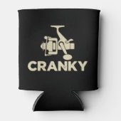 Cranky Funny Gift Ideas For Fishing Lover 缶クーラー (正面)