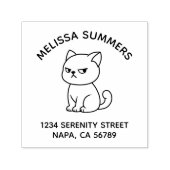 Cranky Moody Cat Arch Address セルフインキングスタンプ (デザイン)