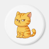 Cranky Orange Tabby Cat マグネット (正面)
