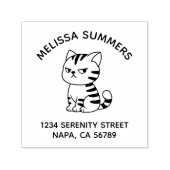 Cranky Tabby Cat Arch Address セルフインキングスタンプ (デザイン)