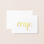 crap私は申し訳ない金ゴールドフォイル 箔カード (封筒付き正面)