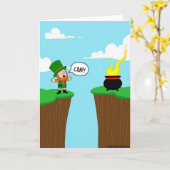 Crap Leprechaun Fortune Funny Card カード (黄色い花)