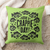 Crappieおもしろい Day魚釣りを持つ クッション (ブランケット)