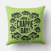 Crappieおもしろい Day魚釣りを持つ クッション (裏面)