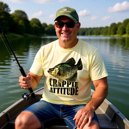 Crappie Attitude Fishing Humor Lake Life Design Tシャツ