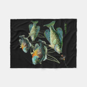 Crappie Bluegill Fishing Shirts Hoodies Black Fly  フリースブランケット (正面(横))