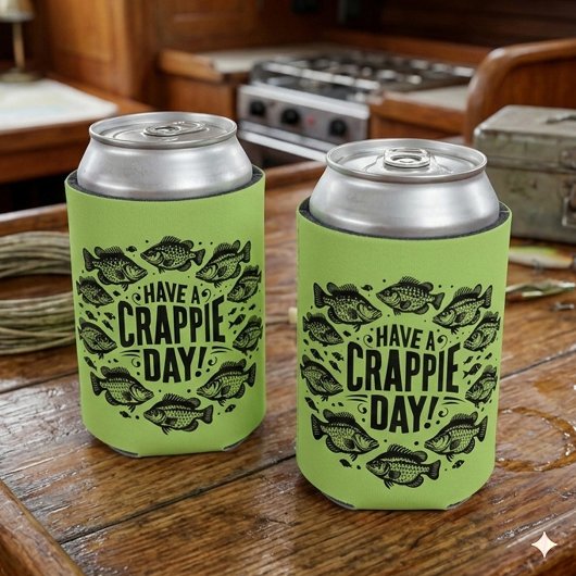 Crappie Day フィッシング ジョーク 缶クーラー