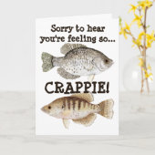 Crappie Get ユーモアのある Well Card カード (黄色い花)