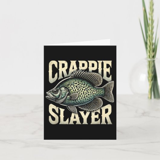 Crappie Slayer Fishing Enthusiast Gifts For Angler カード (正面)