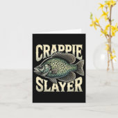 Crappie Slayer Fishing Enthusiast Gifts For Angler カード (黄色い花)