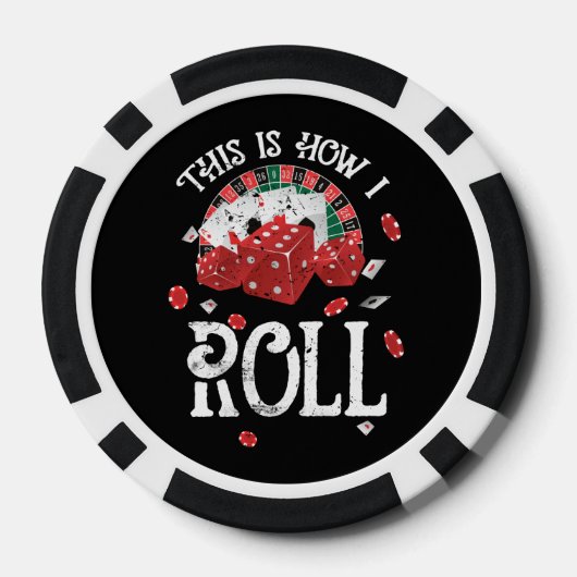 Craps私はこうだ転が ポーカーチップ (裏面)