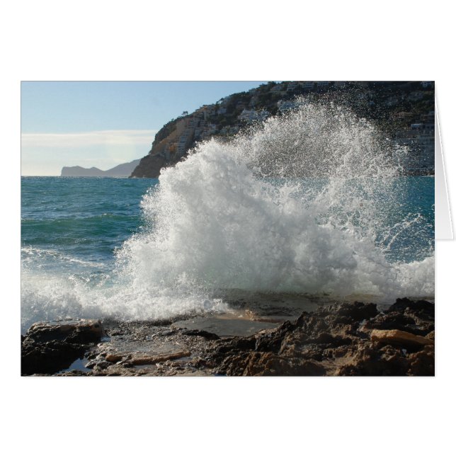 Crashing Surf on Rocks, Mallorca，スペイン (正面横)