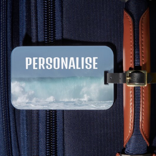 Crashing Wave写真パーソナライズされた ラゲッジタグ (正面インサイチュ4)