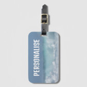 Crashing Wave写真パーソナライズされた ラゲッジタグ (正面縦)