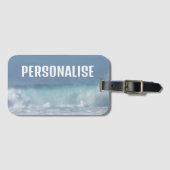 Crashing Wave写真パーソナライズされた ラゲッジタグ (正面横)