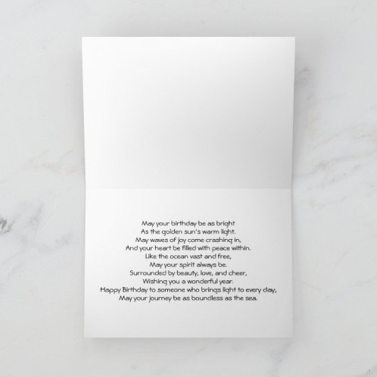 Crashing Waves女性の誕生日カード カード (内部)