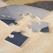 Crashing Waves | Rocky Coastal Shore Watercolor ジグソーパズル (側面)