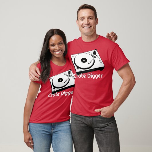 Crate Digger Record Collecting Vinyl DJアナログ Tシャツ (ユニセックス)