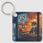 Crate Digging at the Vinyl Store キーホルダー (正面)