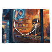 Crate Digging at the Vinyl Store ラージペーパーバッグ (正面)