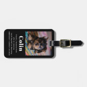 Crate Tag Pet Photo Emergency Contact ラゲッジタグ (正面横)