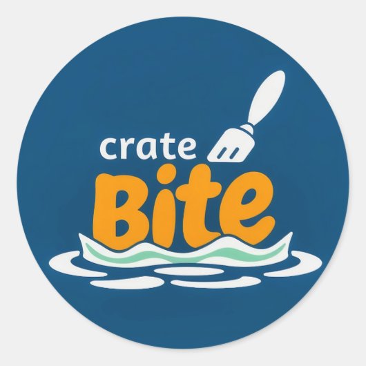 CrateBite: 新鮮さにダイブ ラウンドシール (正面)