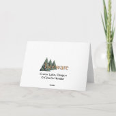 crater湖の冬 カード (裏面)