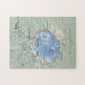 crater湖の地図のパズル ジグソーパズル (横)