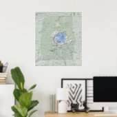 Crater Lake map poster ポスター (ホームオフィス)