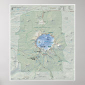 Crater Lake map poster ポスター (正面)