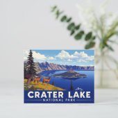 Crater Lake National Park Deer Art ポストカード (スタンド正面)