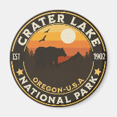 Crater Lake National Park Est 1902 マグネット (正面)