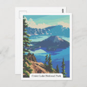 Crater Lake National Park, Oregon USAはがき ポストカード (正面/裏面)