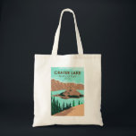 Crater Lake National Park Oregon Vintage  トートバッグ<br><div class="desc">Crater Lake vector artwork design. The park is in the Cascade Mountains of southern Oregon. It’s known for its namesake Crater Lake,  formed by the now-collapsed volcano,  Mount Mazama.</div>