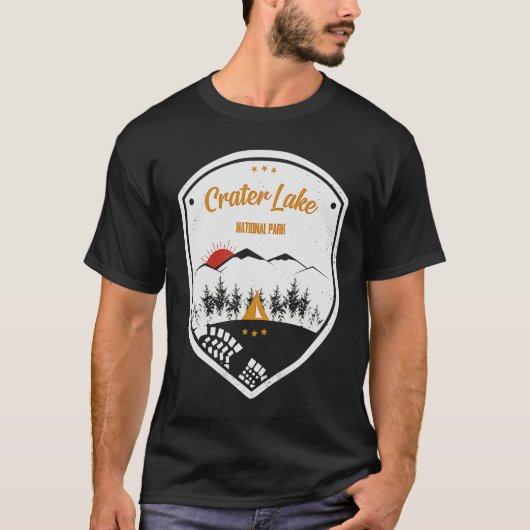 Crater Lake National Park Retro Souvenir Tシャツ (正面)