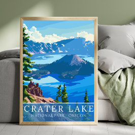 Crater Lake National Park Scenic Landscape ポスター