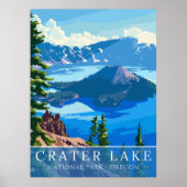 Crater Lake National Park Scenic Landscape ポスター (正面)