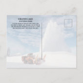Crater Lake National Park Snowplow Plowing Snow ポストカード (裏面)