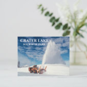 Crater Lake National Park Snowplow Plowing Snow ポストカード (スタンド正面)