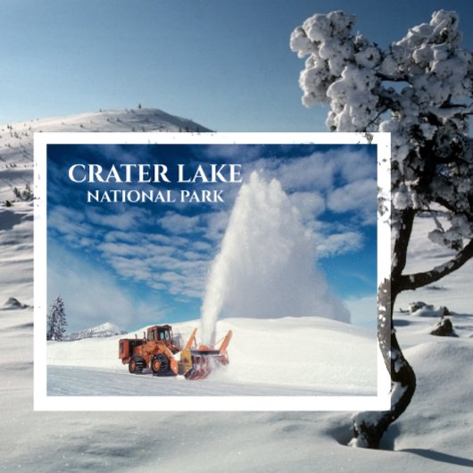 Crater Lake National Park Snowplow Plowing Snow ポストカード