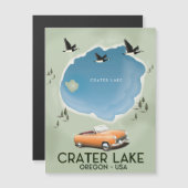 Crater Lake Oregonの地図ポスター (正面/裏面)